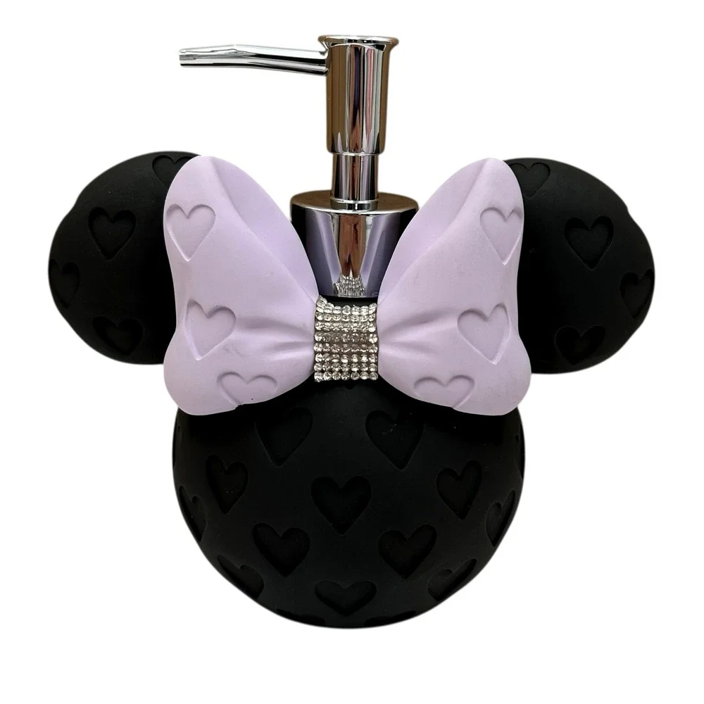 Disney Mickey‎ Mouse Soap/Lotion Pump Bottle Dispenser Lavender Light-Pink Black